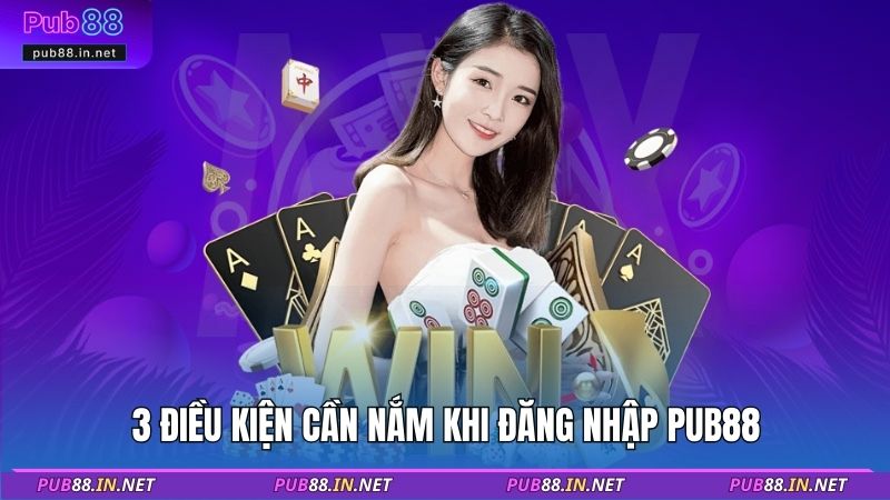3 điều kiện cần nắm khi đăng nhập PUB88
